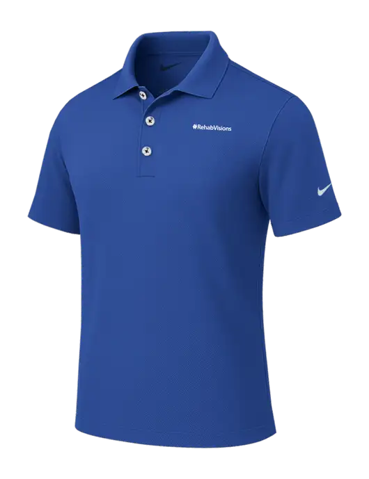 Nike Royal Tech Basic Dri-FIT Polo
 w/RehabVisions Logo