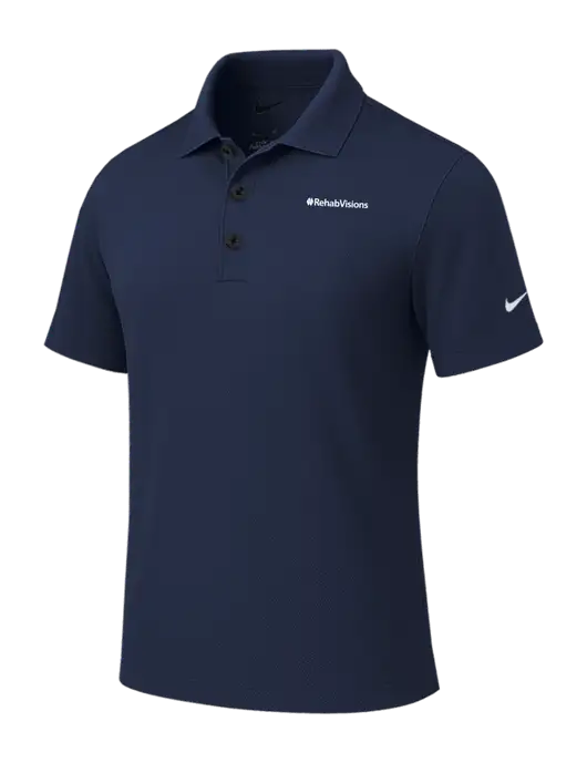 Nike Dark Navy Tech Basic Dri-FIT Polo
 w/RehabVisions Logo