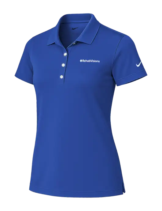 Nike Womens Royal Tech Basic Dri-FIT Polo
 w/RehabVisions Logo