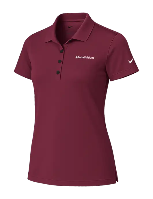 Nike Womens Cardinal Tech Basic Dri-FIT Polo
 w/RehabVisions Logo