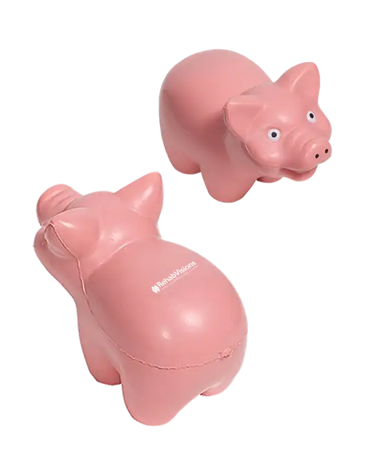 Pink Pig Stress Reliever w/RehabVisions Logo