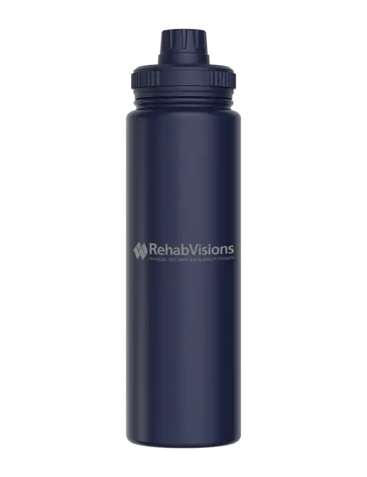 Liquid Life Navy Blue Sport Bottle w/RehabVisions Logo