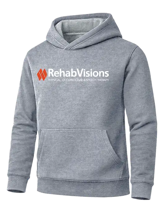 Cornerstone Light Grey Heather Tough Heavyweight Fleece Pullover Hoodie w/RehabVisions Logo