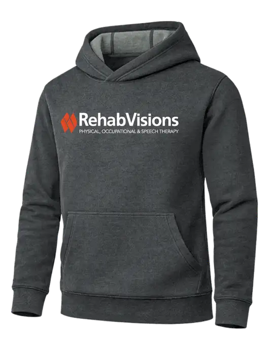 Cornerstone Charcoal Heather Tough Heavyweight Fleece Pullover Hoodie w/RehabVisions Logo