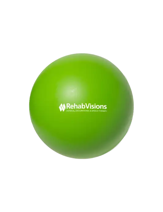 Light Kelly Stress Reliever Ball w/RehabVisions Logo