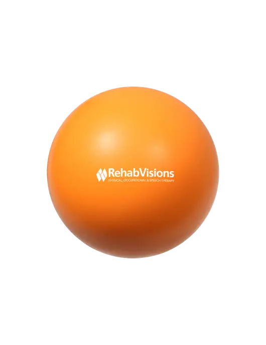 Orange Stress Reliever Ball w/RehabVisions Logo