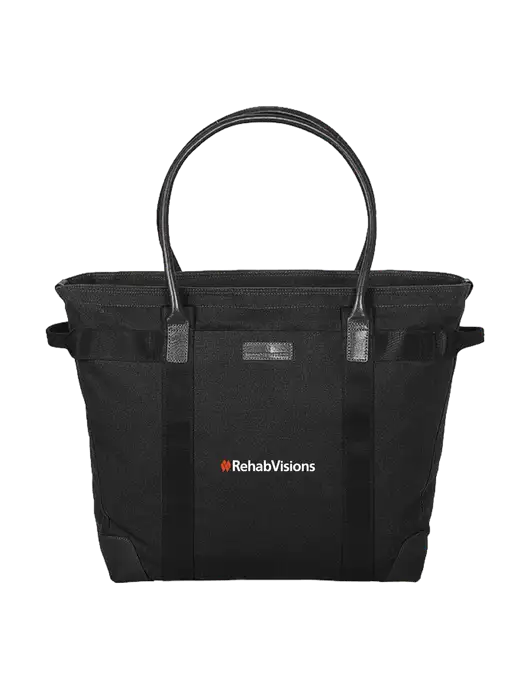 Brooks Brother Wells Black Laptop Tote w/RehabVisions Logo
