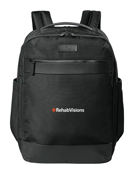 Brooks Brothers Oxford Black Backpack w/RehabVisions Logo