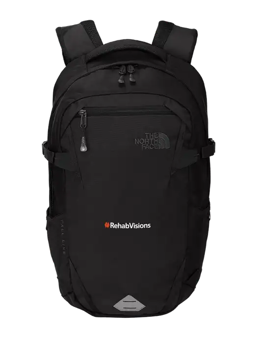 North Face Fall Line Black Heather Backpack w/RehabVisions Logo