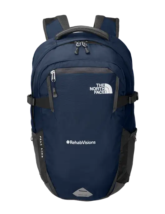 North Face Fall Line Navy and Dark Grey Backpack w/RehabVisions Logo