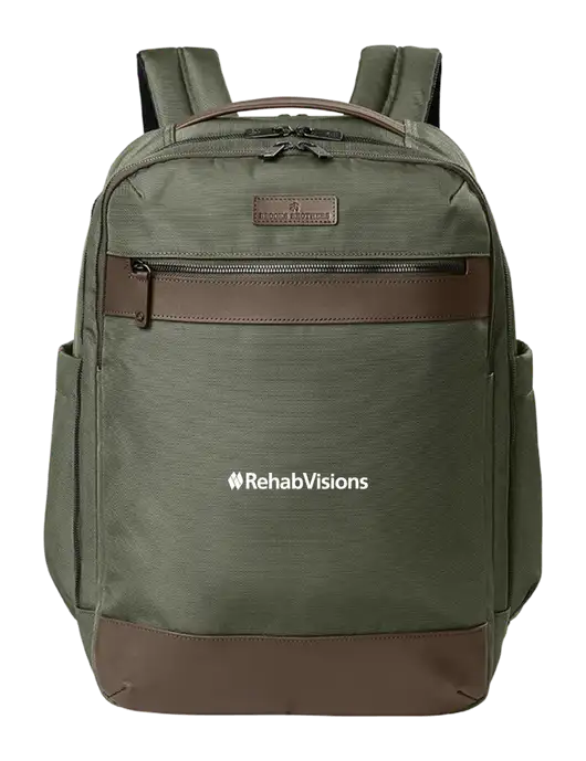 Brooks Brothers Oxford Dark Olive Backpack w/RehabVisions Logo