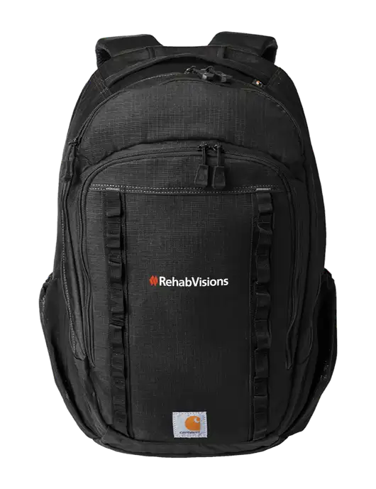 Carhartt 25L Ripstop Black Backpack w/RehabVisions Logo