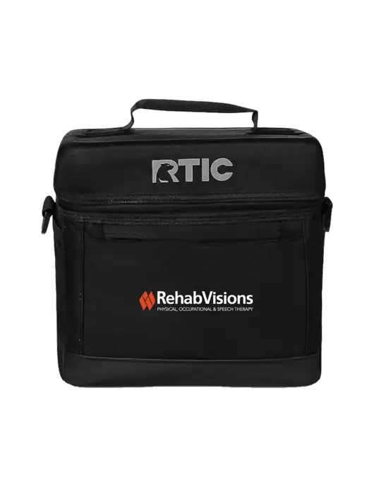RTIC 8 Can Everyday Black Cooler w/RehabVisions Logo