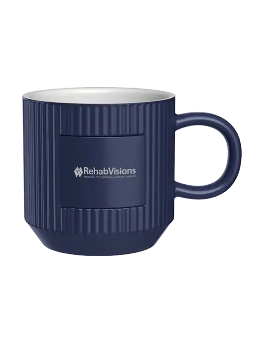 Daystarter 10 oz Navy Mug w/RehabVisions Logo