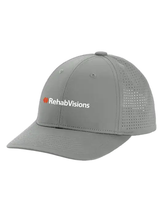 Pro-Cut Structured Snapback with Pinhole Mesh Medium Grey Cap w/RehabVisions Logo
