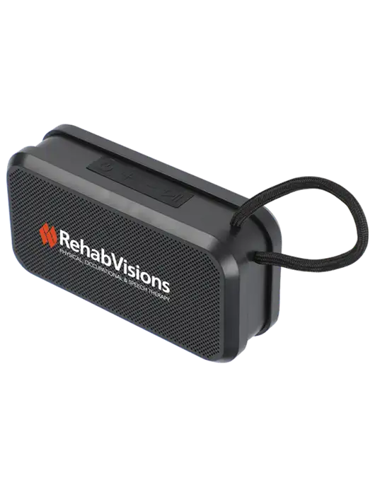 Bluetooth IPX5 Waterproof Speaker with Magnet Mount w/RehabVisions Logo