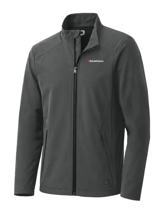 OGIO Dark Grey Commuter Full-Zip Soft Shell  w/RehabVisions Logo