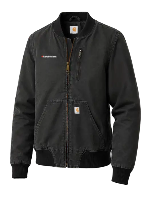 Carhartt Womens Black Rugged Flex Crawford Jacket w/RehabVisions Logo