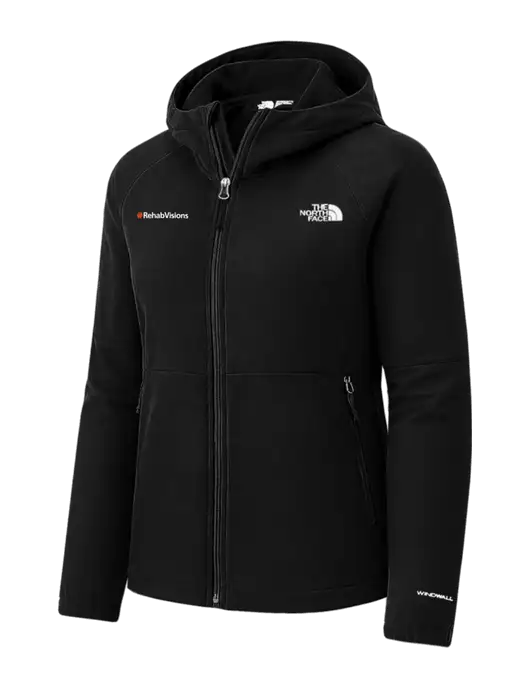 The North Face Womens Black Barr Lake Hooded Soft Shell Jacket w/RehabVisions Logo
