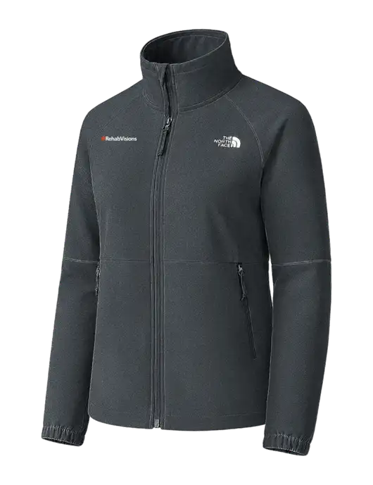 The North Face Womens Very Dark Grey Barr Lake Soft Shell Jacket w/RehabVisions Logo