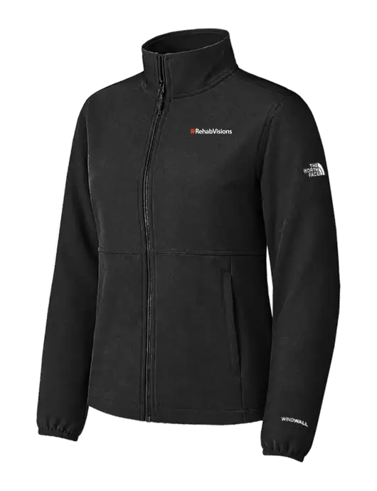 The North Face Womens Black Edge Stretch Soft Shell Jacket w/RehabVisions Logo