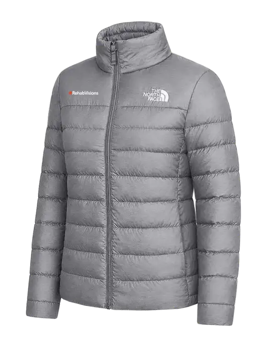 The North Face Womens Medium Grey Down Hybrid Jacket w/RehabVisions Logo