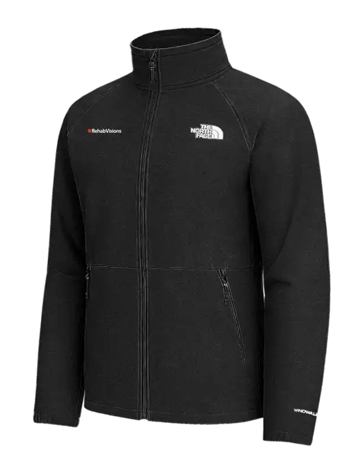 The North Face Black Heather Barr Lake Soft Shell Jacket w/RehabVisions Logo