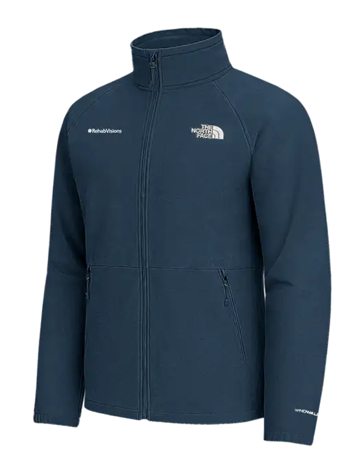 The North Face Light Navy Heather Barr Lake Soft Shell Jacket w/RehabVisions Logo