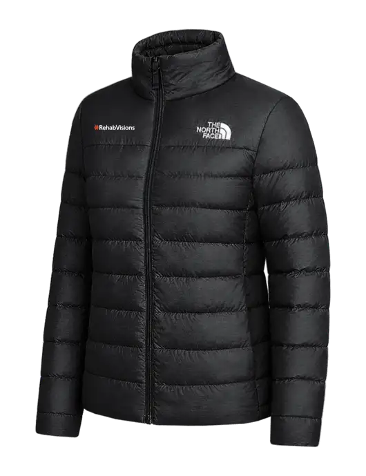 The North Face Womens Black Down Hybrid Jacket w/RehabVisions Logo