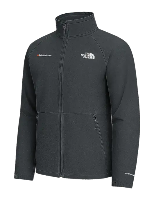 The North Face Very Dark Grey Heather Barr Lake Soft Shell Jacket w/RehabVisions Logo