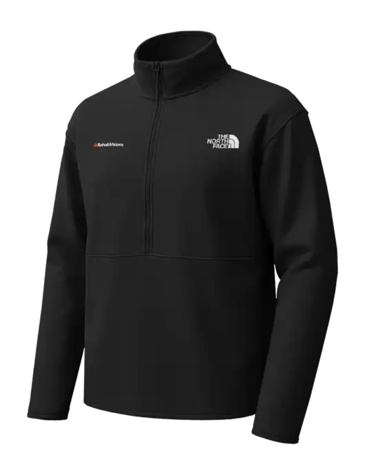 The North Face Black Double-Knit 1/2-Zip Fleece w/RehabVisions Logo
