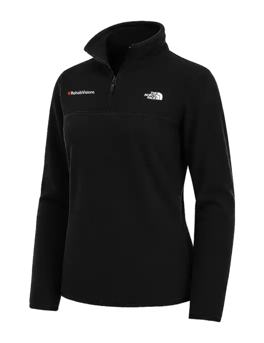 The North Face Womens Black Glacier 1/4-Zip Fleece w/RehabVisions Logo