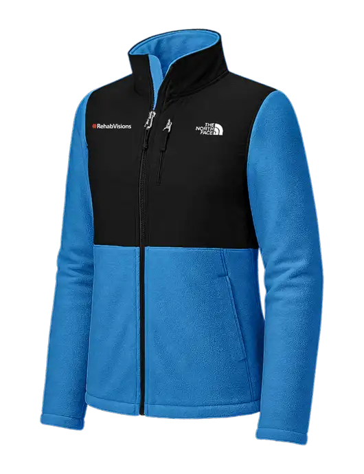The North Face Womens Dark Sapphire/Black Highest Peak Full-Zip Fleece Jacket w/RehabVisions Logo