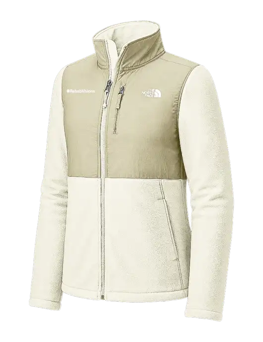 The North Face Womens Ivory/Tan Highest Peak Full-Zip Fleece Jacket w/RehabVisions Logo