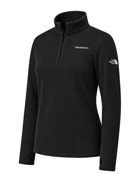 The North Face Womens Black Ambition 1/4-Zip  w/RehabVisions Logo