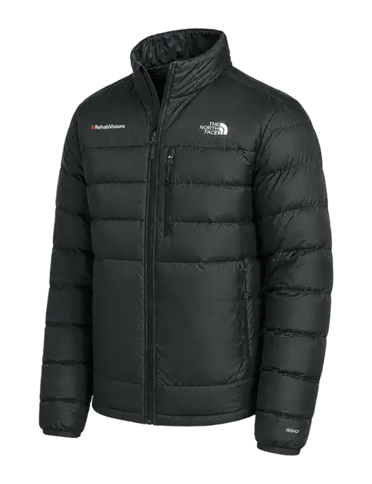The North Face Black Down Hybrid Jacket w/RehabVisions Logo