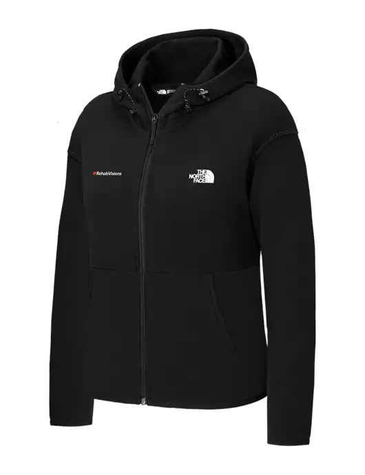 The North Face Womens Black Double-Knit Full-Zip Hoodie w/RehabVisions Logo