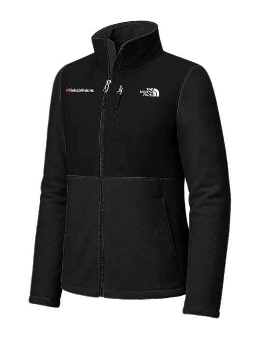 The North Face Womens Black Highest Peak Full-Zip Fleece Jacket w/RehabVisions Logo