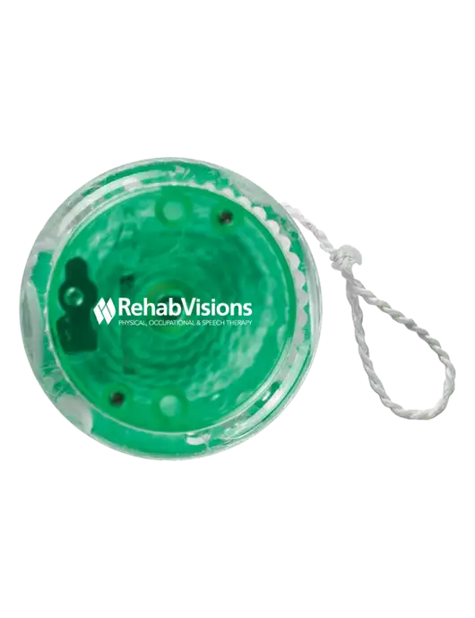 Green Light Up Yo-Yo w/RehabVisions Logo