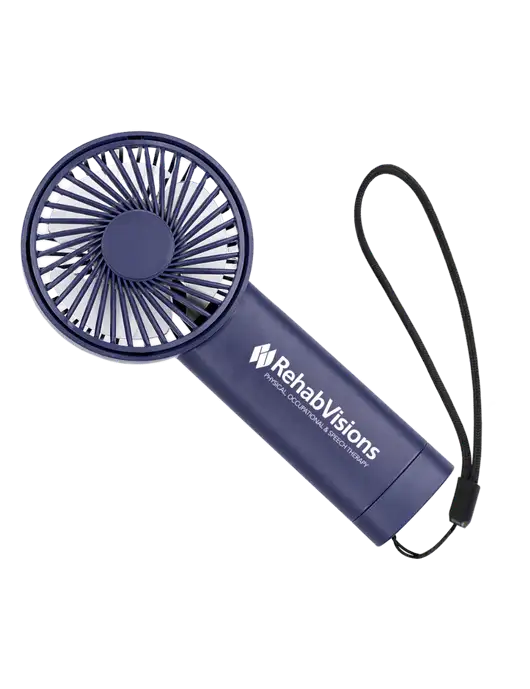 Airpulse 3-Speed Rechargeable Navy Fan w/RehabVisions Logo