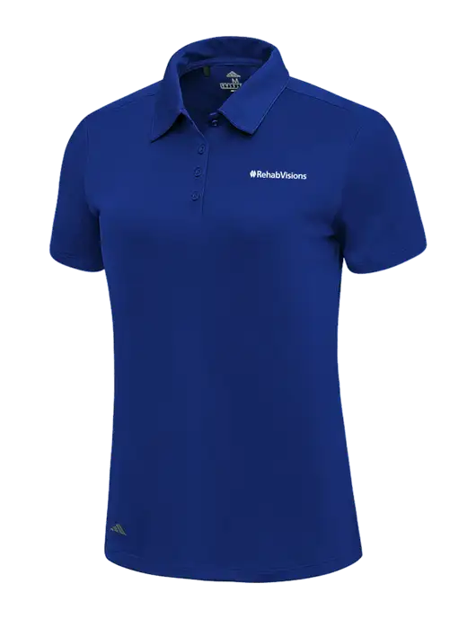 Adidas Dark Royal Womens Ultimate Solid Polo w/RehabVisions Logo