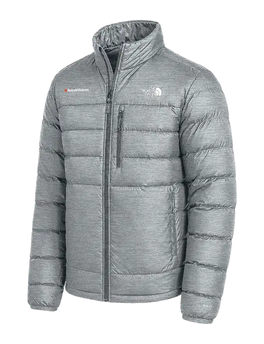 The North Face Medium Grey Down Hybrid Jacket w/RehabVisions Logo