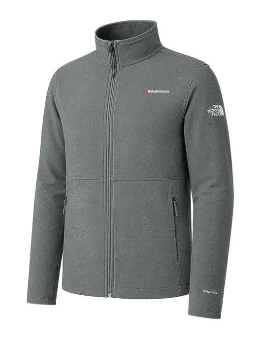 The North Face Dark Grey Medium Edge Stretch Soft Shell Jacket w/RehabVisions Logo
