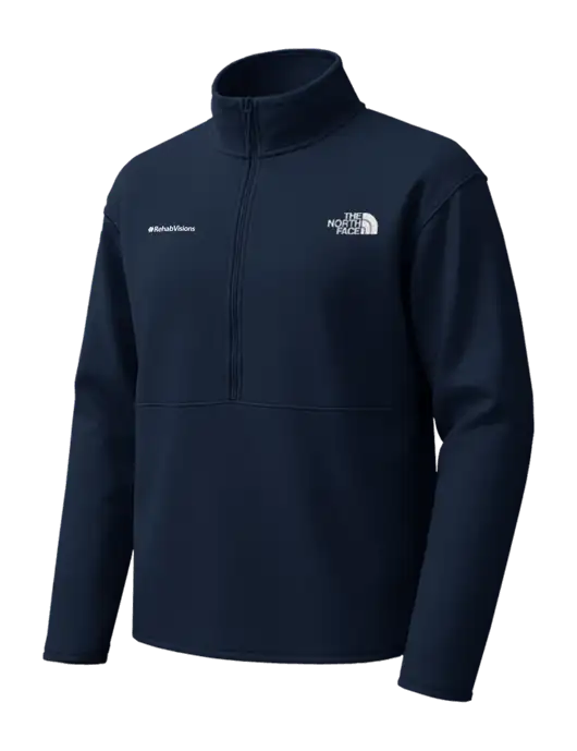 The North Face Dark Navy Double-Knit 1/2-Zip Fleece w/RehabVisions Logo