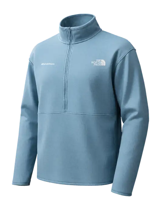 The North Face Light Blue Double-Knit 1/2-Zip Fleece w/RehabVisions Logo