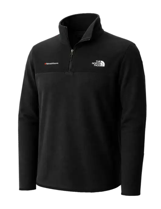 The North Face Black Glacier 1/4-Zip Fleece w/RehabVisions Logo