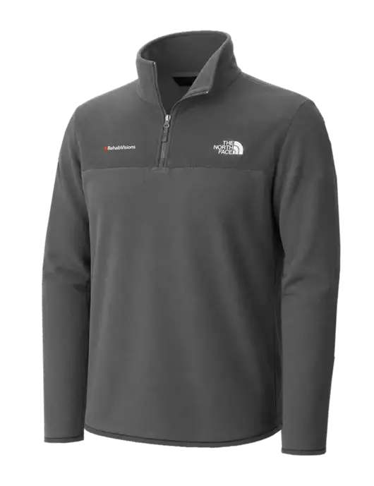 The North Face Medium Grey Heather Glacier 1/4-Zip Fleece w/RehabVisions Logo