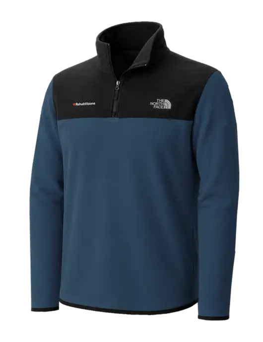 The North Face Dark Navy/ Black Glacier 1/4-Zip Fleece w/RehabVisions Logo