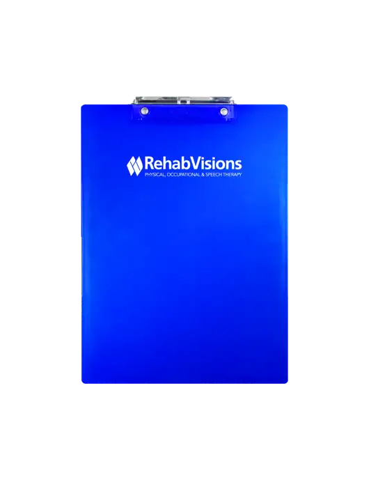 Royal Plastic Clipboard Letter Size w/RehabVisions Logo