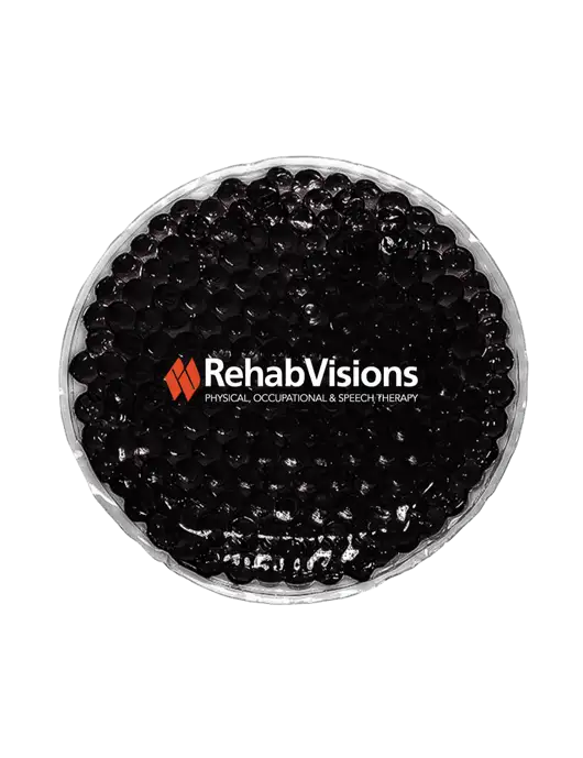 Black Hot & Cold Gel Bead Packs w/RehabVisions Logo